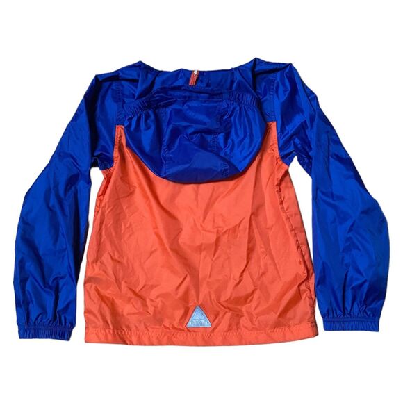 LL Bean kid's size 10-12 M 1/4 zip hooded windbreaker/rain nylon coat jacket - Picture 2 of 6